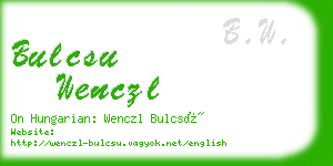 bulcsu wenczl business card